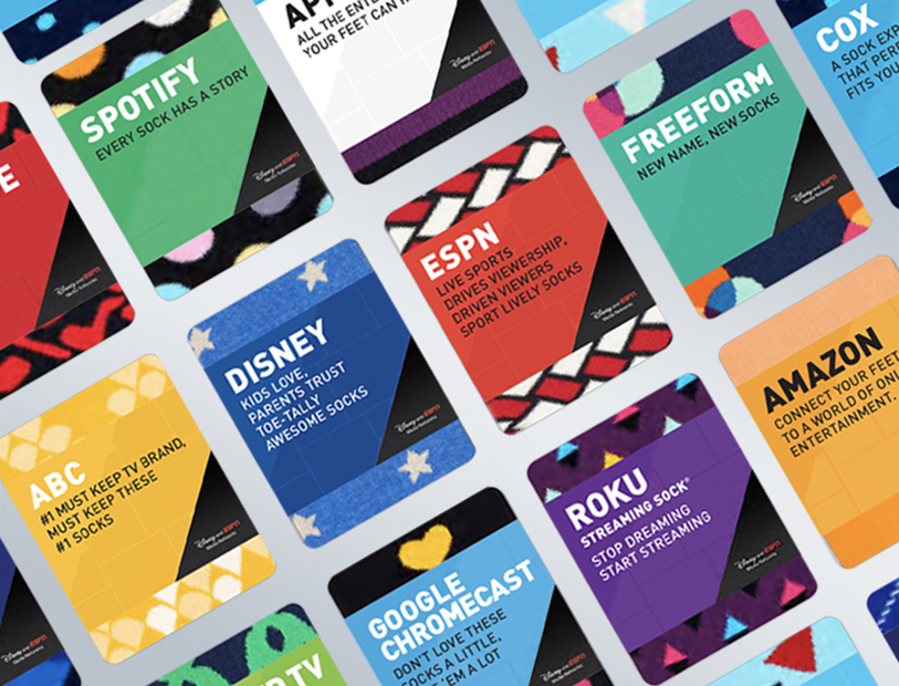 Sock Corporate Mailer Design Disney ESPN Media Networks | Corporate Gifts, Tactile Marketing | Barbour Design